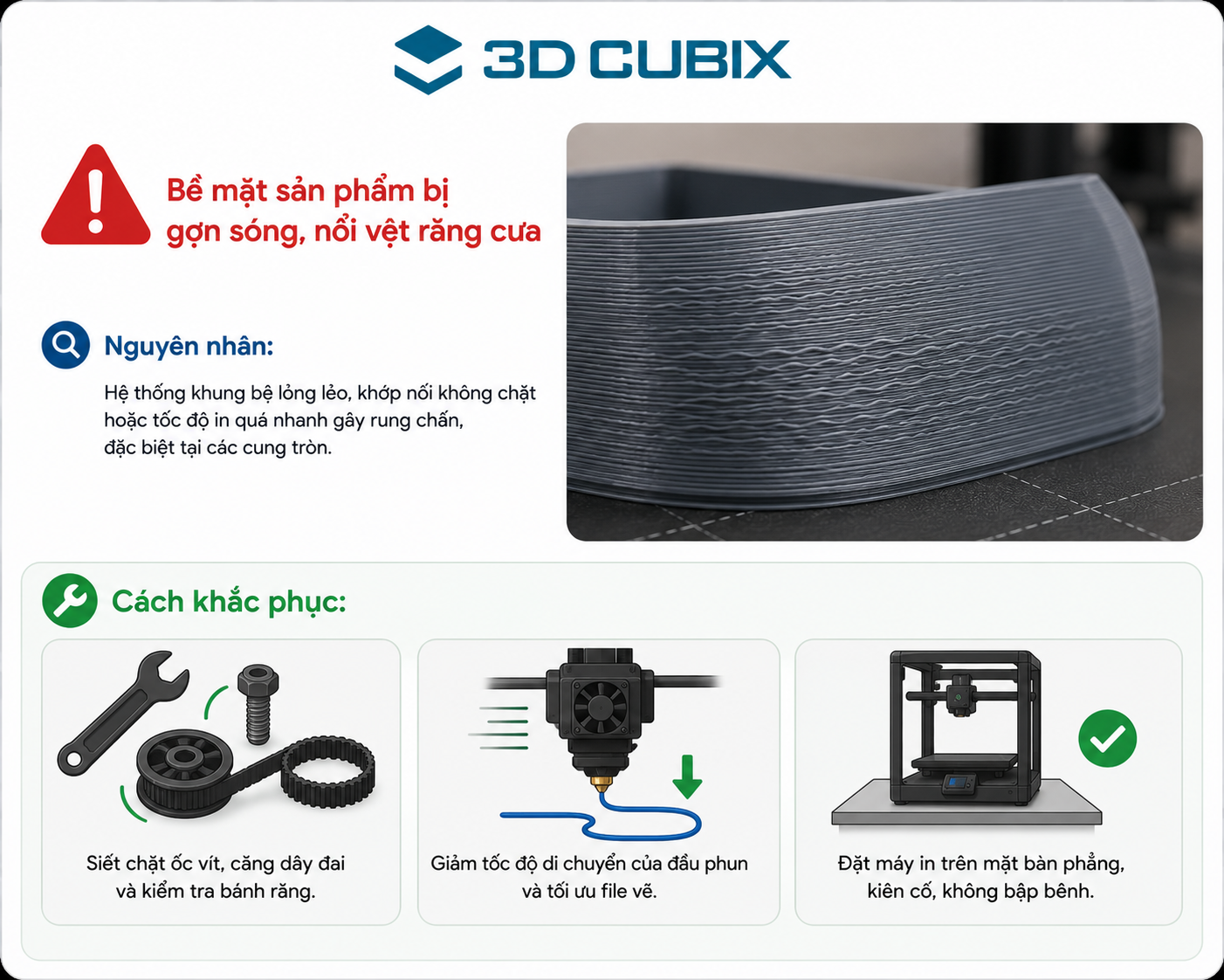 Hiện tượng cong vênh co góc là một khuyết tật cực kỳ phổ biến khi tạo mẫu 3D