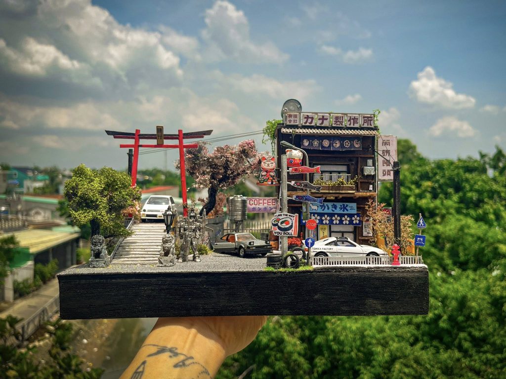 Mẫu mô hình phong cảnh mini