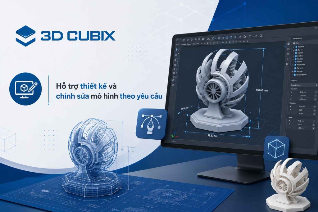 Hỗ trợ thiết kế và chỉnh sửa mô hình theo yêu cầu