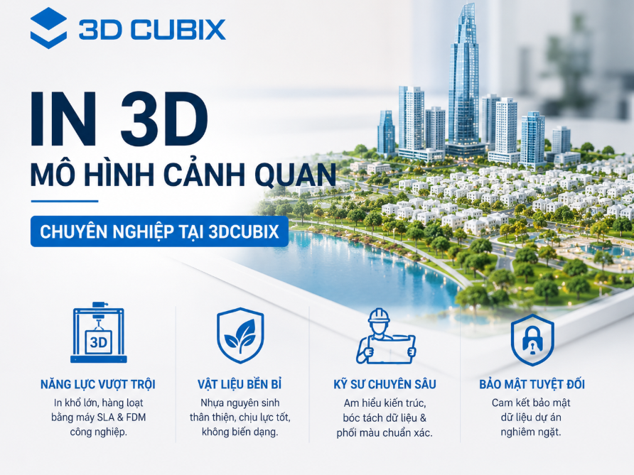 Dịch vụ in 3D mô hình cảnh quan chuyên nghiệp tại 3DCUBIX