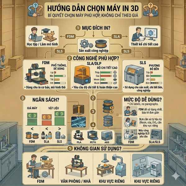Cách chọn máy in 3D phù hợp 