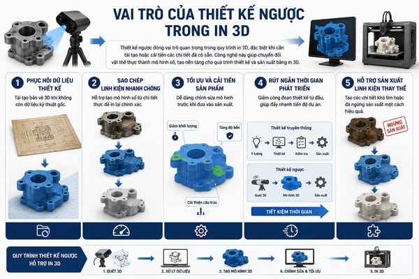 Vai trò của thiết kế ngược trong in 3D